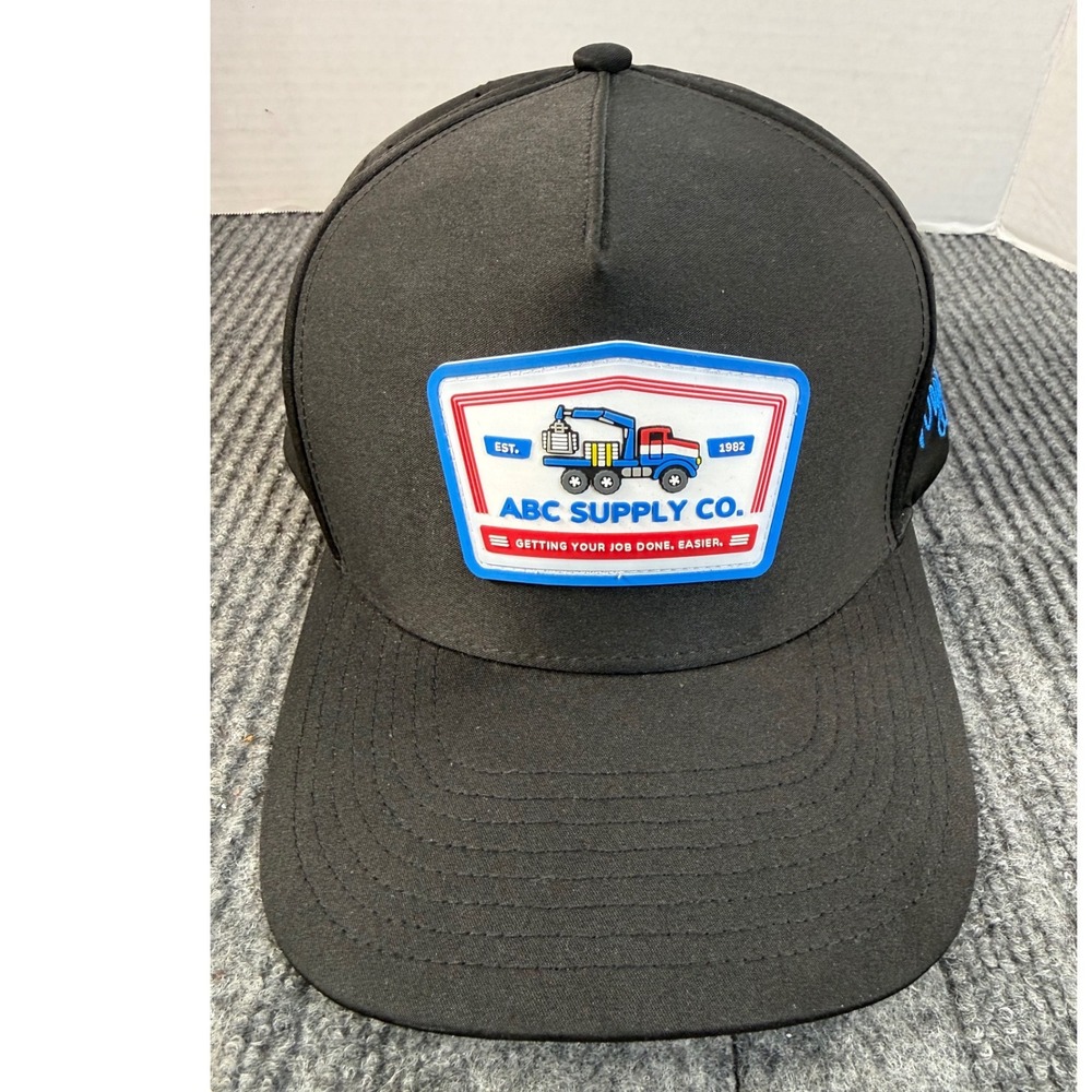 Waggle Golf ABC Supply Co Job Done Snapback Hat Black Perforated Performance Cap - Picture 2 of 7